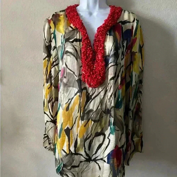 Magaschoni Collection Salon Z beaded top - Picture 1 of 6